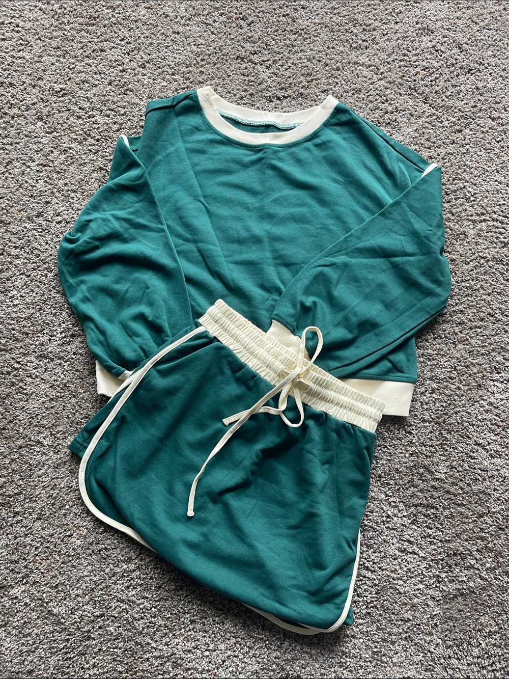 Teal Two-Piece skirt Set with shorts!